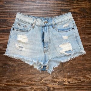 BDG high waisted distressed jean shorts